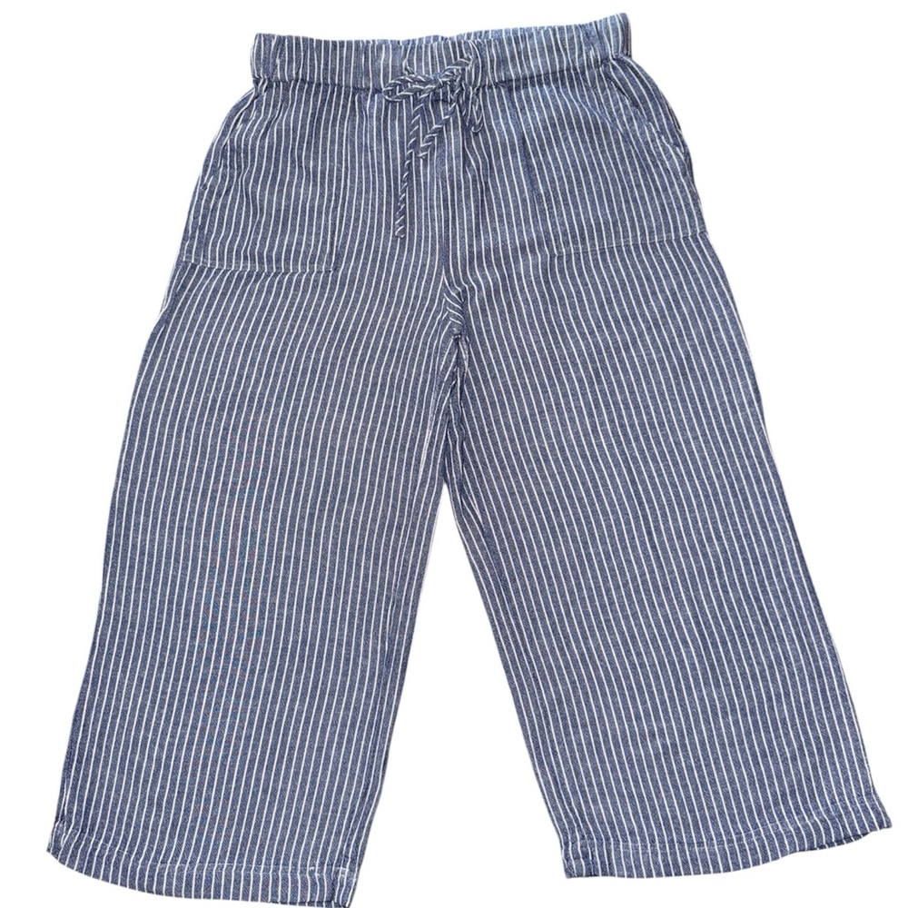 Thread & Supply Navy Striped Crop Pants - size L